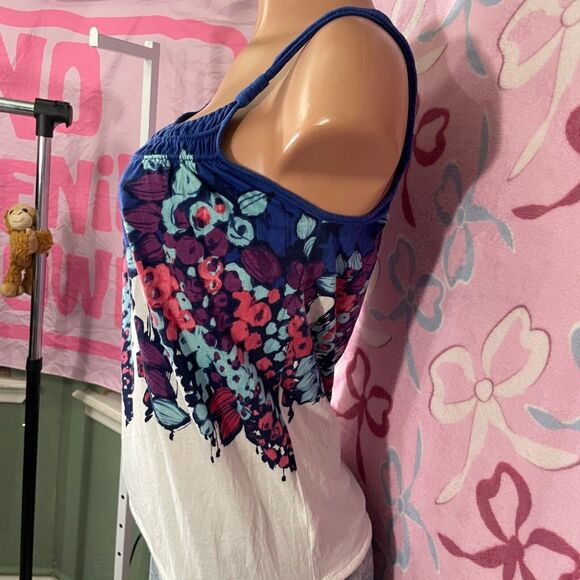 American Eagle Outfitters Boho Floral Print Colorful Spring Tank Top XS 04/09 - Picture 9 of 9